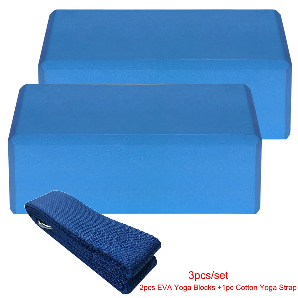 3PCS Yoga Block Cork Sport Home Gym Exercise Wood Yoga Brick Soft High Density Block for Indoor Sport Exercise Workout Fitness