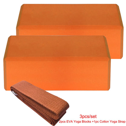 3PCS Yoga Block Cork Sport Home Gym Exercise Wood Yoga Brick Soft High Density Block for Indoor Sport Exercise Workout Fitness